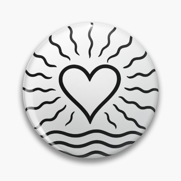 Item preview, Radiant Heart Waves – Minimalist Love Energy Design designed and sold by Bellothreads.