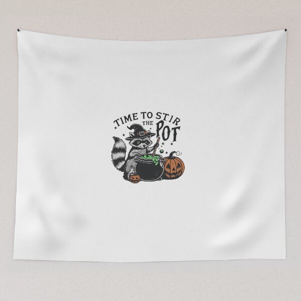 Item preview, Time to Stir the Pot: Raccoon Witch Halloween Art designed and sold by ChaaiTee.