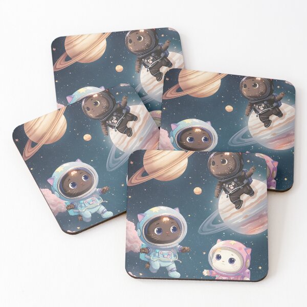 Item preview, Astro-Kitties Squad: Chibi Space Adventure Trio designed and sold by MoonlitDoodles1.