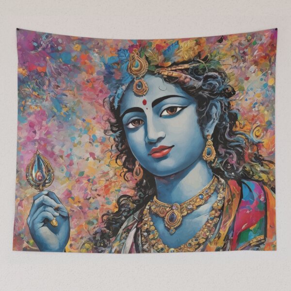 Item preview, Divine Shree Krishna Hindu Art designed and sold by FAITHandPEACE.
