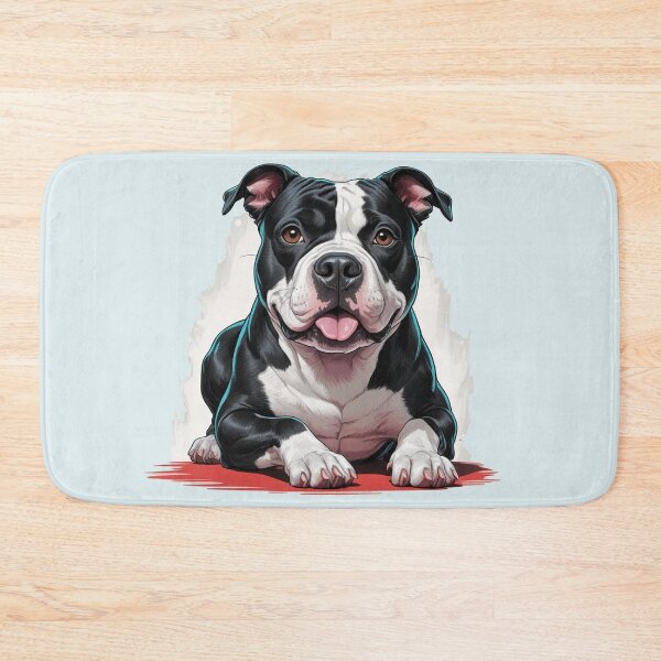 Item preview, Black and White Pitbull Christmas Dog lover designed and sold by PetArt  ⭐⭐⭐⭐⭐.