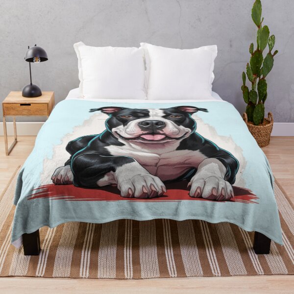 Item preview, Black and White Pitbull Christmas Dog lover designed and sold by PetArt  ⭐⭐⭐⭐⭐.