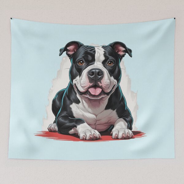 Item preview, Black and White Pitbull Christmas Dog lover designed and sold by PetArt  ⭐⭐⭐⭐⭐.