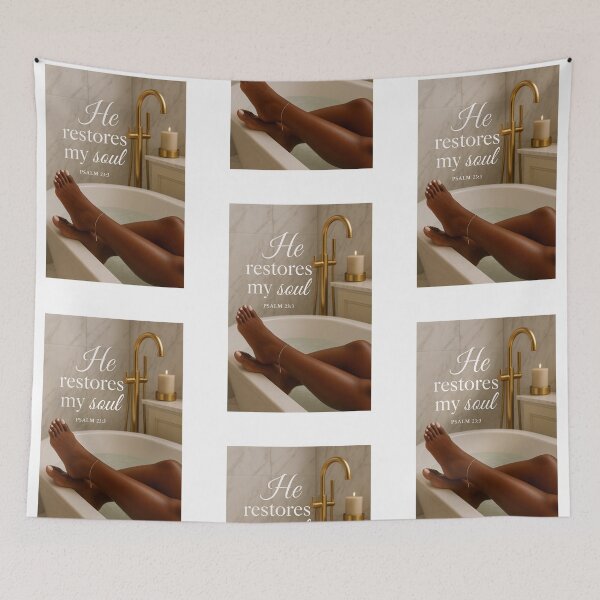 Item preview, He restores my soul.  designed and sold by Demetria3.