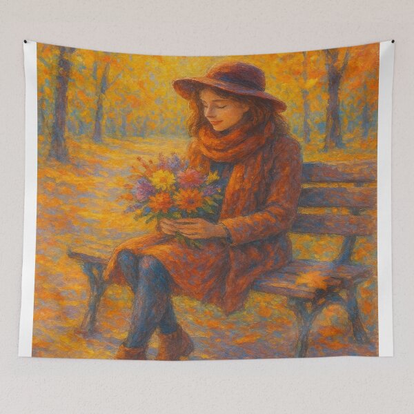 Item preview, Autumn Girl – Illustrated Poem by GGSTCraft designed and sold by ggstcraft.