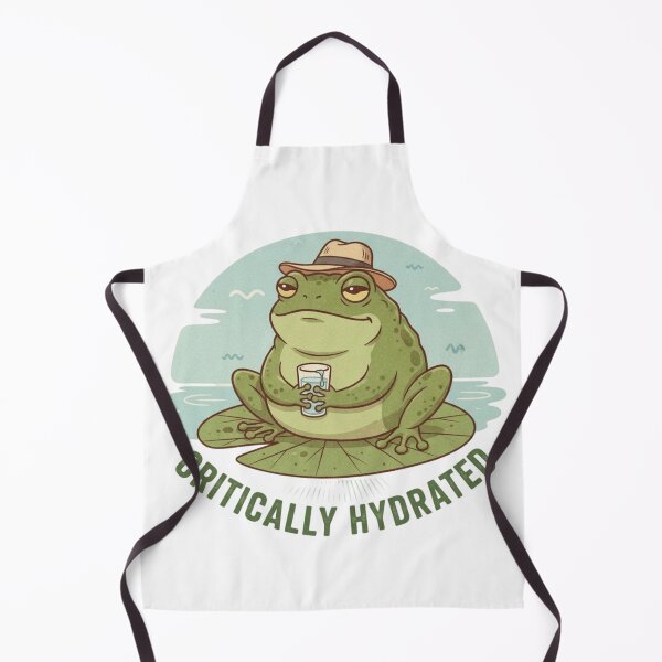 Item preview, ​Funny Critically Hydrated Toad Art  designed and sold by Irinuca Gifts.