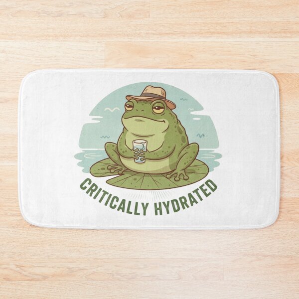 Item preview, ​Funny Critically Hydrated Toad Art  designed and sold by Irinuca Gifts.