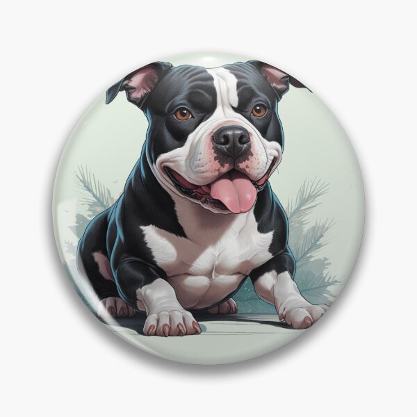 Item preview,  Black and White Pitbull Dog color art  designed and sold by PetArt  ⭐⭐⭐⭐⭐.