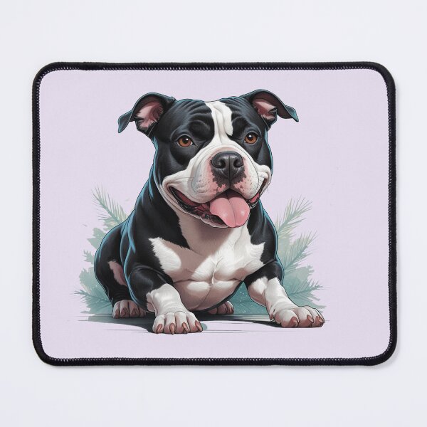 Item preview, Black and White Pitbull Dog color art designed and sold by PetArt ⭐⭐⭐⭐⭐.