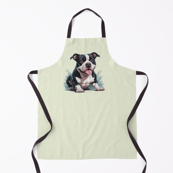 Item preview, Black and White Pitbull Dog color art designed and sold by PetArt ⭐⭐⭐⭐⭐.