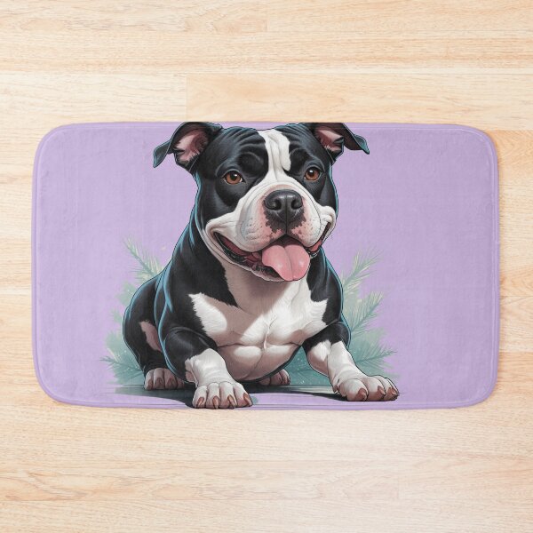 Item preview,  Black and White Pitbull Dog color art  designed and sold by PetArt  ⭐⭐⭐⭐⭐.