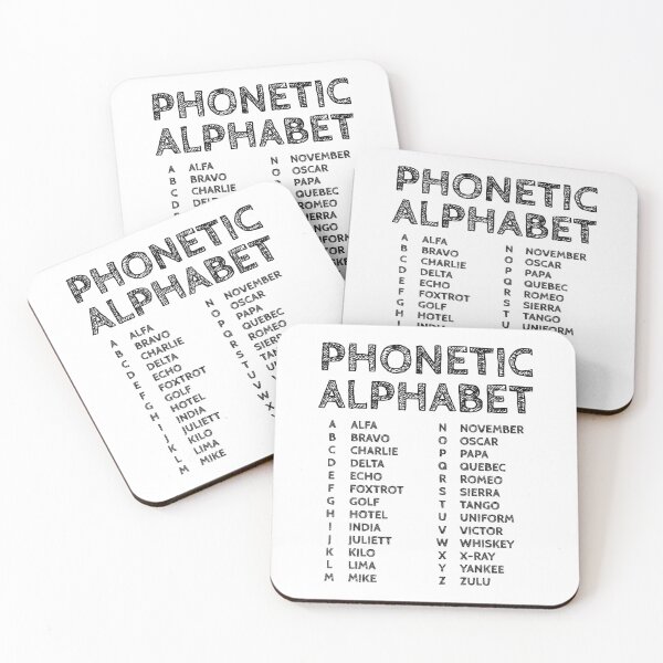 Item preview, NATO Phonetic Alphabet Chart – White & Black Edition designed and sold by AnnSign.