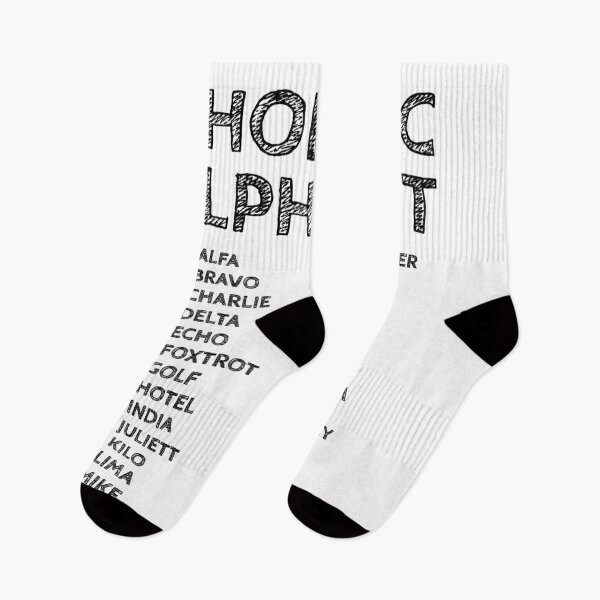 Item preview, NATO Phonetic Alphabet Chart – White & Black Edition designed and sold by AnnSign.