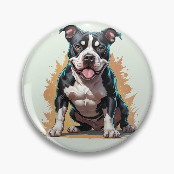Item preview, Black and White Pitbull Dog color art  designed and sold by PetArt  ⭐⭐⭐⭐⭐.