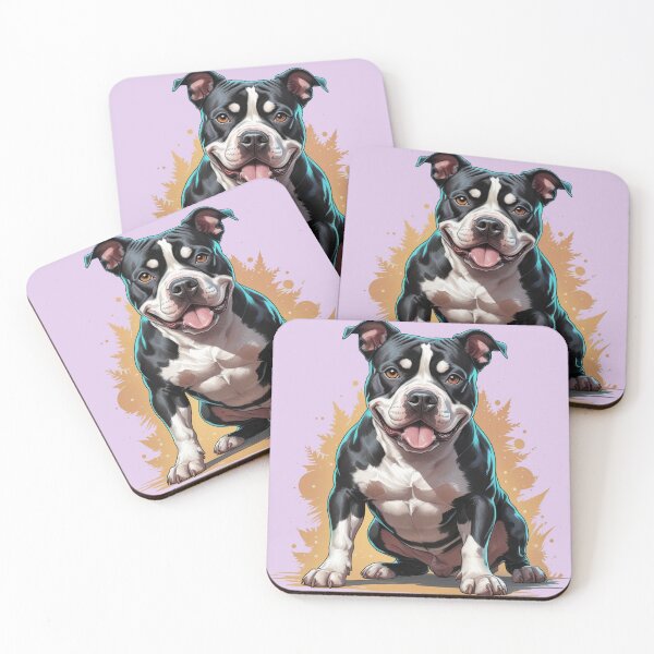 Item preview, Black and White Pitbull Dog color art  designed and sold by PetArt  ⭐⭐⭐⭐⭐.