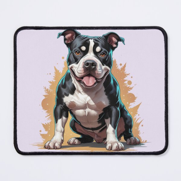 Item preview, Black and White Pitbull Dog color art designed and sold by PetArt ⭐⭐⭐⭐⭐.