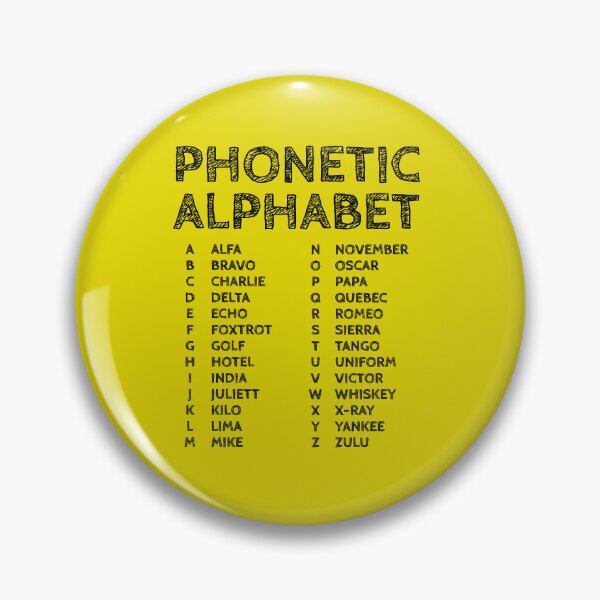 Item preview, NATO Phonetic Alphabet Chart – Yellow Edition designed and sold by AnnSign.