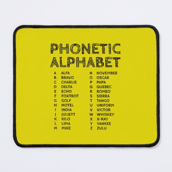 Item preview, NATO Phonetic Alphabet Chart – Yellow Edition designed and sold by AnnSign.