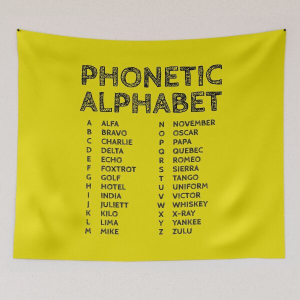 Item preview, NATO Phonetic Alphabet Chart – Yellow Edition designed and sold by AnnSign.