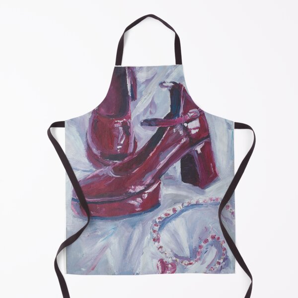 Item preview, Red Mary Janes Oil Painting designed and sold by StellaArtXD.