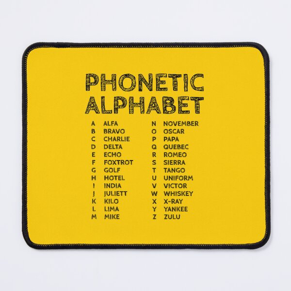 Item preview, NATO Phonetic Alphabet Chart – Industrial Yellow Edition designed and sold by AnnSign.