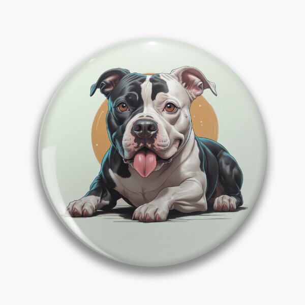 Item preview, Black and White Pitbull Dog color art  designed and sold by PetArt  ⭐⭐⭐⭐⭐.