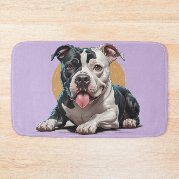 Item preview, Black and White Pitbull Dog color art  designed and sold by PetArt  ⭐⭐⭐⭐⭐.