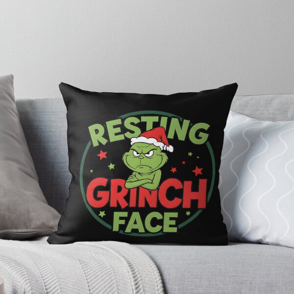 Item preview, Resting Grinch Face Christmas Cartoon Design designed and sold by Silent Watch Threads..