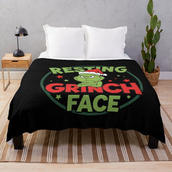 Item preview, Resting Grinch Face Christmas Cartoon Design designed and sold by Silent Watch Threads..