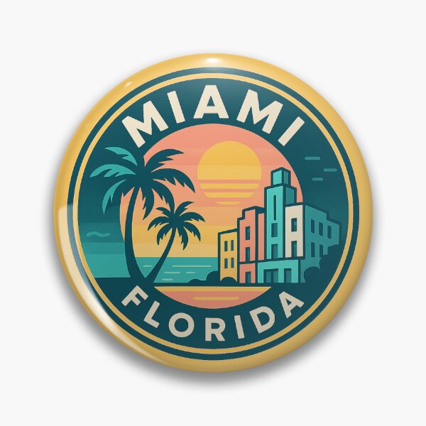 Item preview, Miami Florida Art Deco Sunset designed and sold by American Travels.