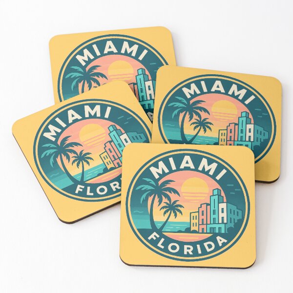 Item preview, Miami Florida Art Deco Sunset designed and sold by American Travels.