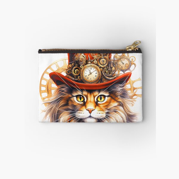Item preview, Steampunk Christmas Cat With Red Hat, Clocks, Gears designed and sold by DEC02.