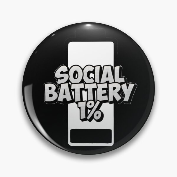 Item preview, Social Battery 1% | Batería Social 1% | Bateria Social 1% designed and sold by LenaBlueDesigns.