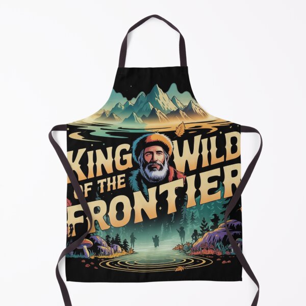 Item preview, Davy Crockett King of the Wild Frontier Surreal Sticker - Cyberpunk Wilderness Adventure T-Shirt with Goblincore Twist designed and sold by GeniePixel.