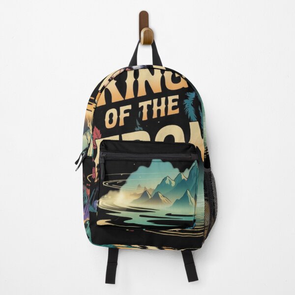 Item preview, Davy Crockett King of the Wild Frontier Surreal Sticker - Cyberpunk Wilderness Adventure T-Shirt with Goblincore Twist designed and sold by GeniePixel.