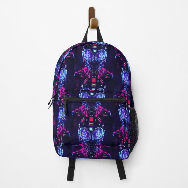 Item preview, Ethereum Neon Cyber Guardian – Futuristic AI Web3 Freedom Art designed and sold by Benito Del Ray.