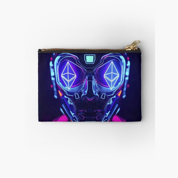 Item preview, Ethereum Neon Cyber Guardian – Futuristic AI Web3 Freedom Art designed and sold by Benito Del Ray.