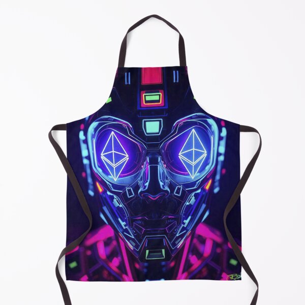 Item preview, Ethereum Neon Cyber Guardian – Futuristic AI Web3 Freedom Art designed and sold by Benito Del Ray.
