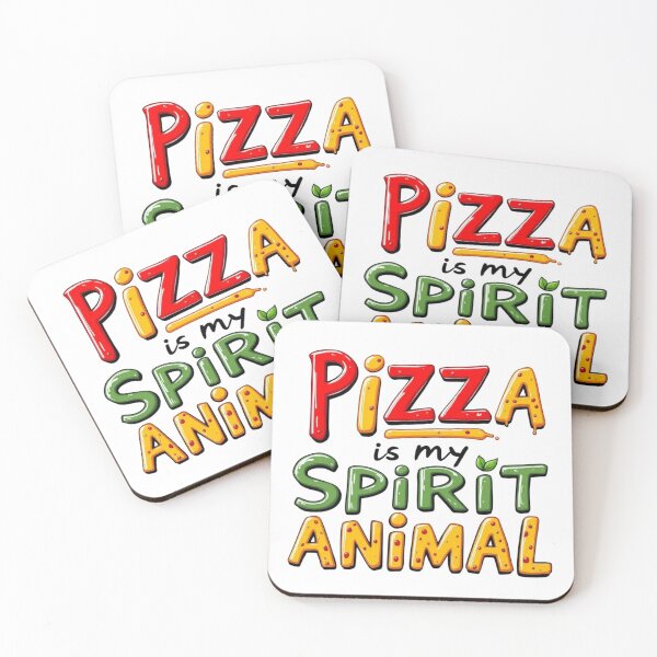 Item preview, Fun Pizza Quote Illustration – "Pizza is My Spirit Animal" designed and sold by SholoStudio.