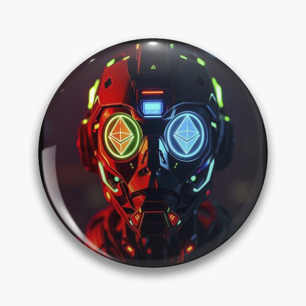 Item preview, Ethereum Visionary Cyborg – AI Blockchain Awakening Digital Consciousness designed and sold by Benito Del Ray.