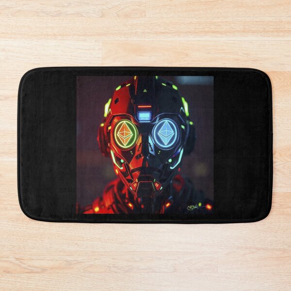 Item preview, Ethereum Visionary Cyborg – AI Blockchain Awakening Digital Consciousness designed and sold by Benito Del Ray.