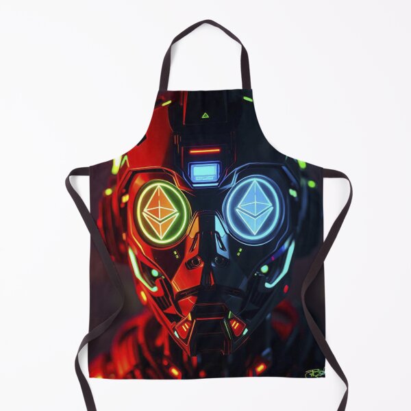 Item preview, Ethereum Visionary Cyborg – AI Blockchain Awakening Digital Consciousness designed and sold by Benito Del Ray.