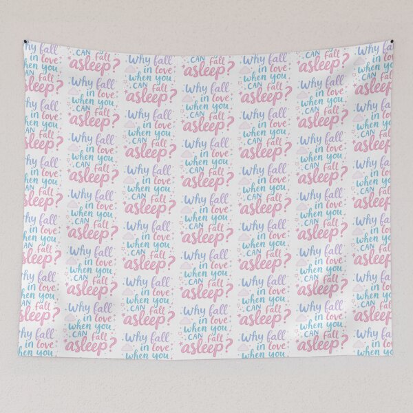Item preview, Funny Quote Typography – "Why Fall in Love When You Can Fall Asleep?" designed and sold by SholoStudio.