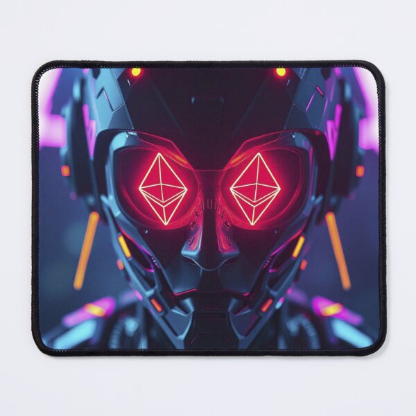 Item preview, Ethereum Neon Ascension – AI Spiritual Blockchain Evolution Art designed and sold by Benito Del Ray.