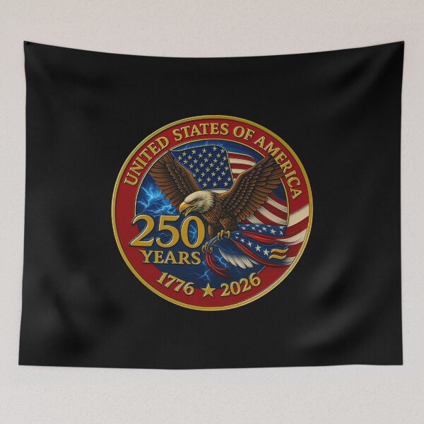 Item preview, Eagle and Flag 250 Years 1776-2026 250th Birthday  designed and sold by gear-posters.