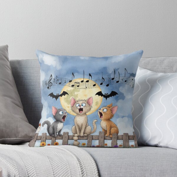 Item preview, Midnight Cat Choir – Singing Under the Moon designed and sold by Whimsical Hug.
