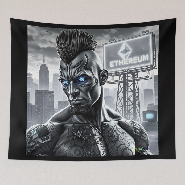 Item preview, Ethereum Cyber Commander – Blockchain Revolution AI Warrior Artwork designed and sold by Benito Del Ray.