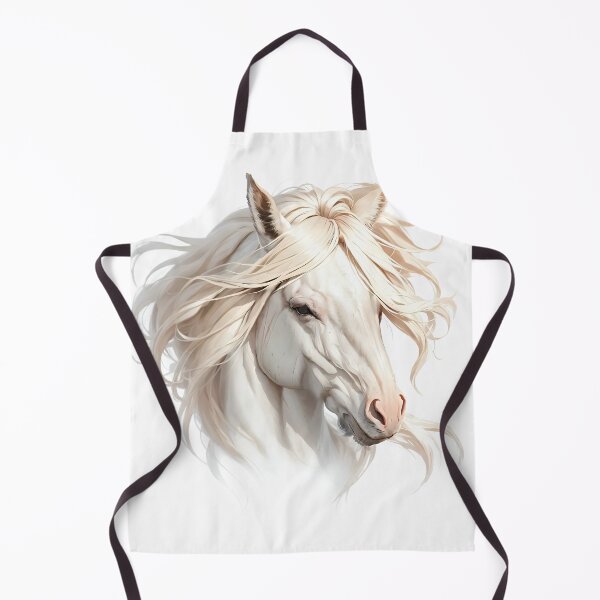 Item preview, Majestic White Arabian Stallion Portrait with Flowing Mane designed and sold by Khala.