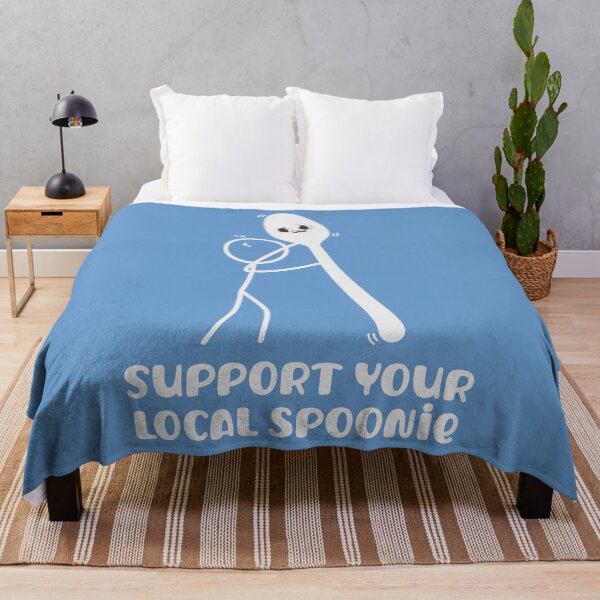 Item preview, Support Your Local Spoonie – Stick Figure Spoon Awareness Design designed and sold by Jesabee Designs.