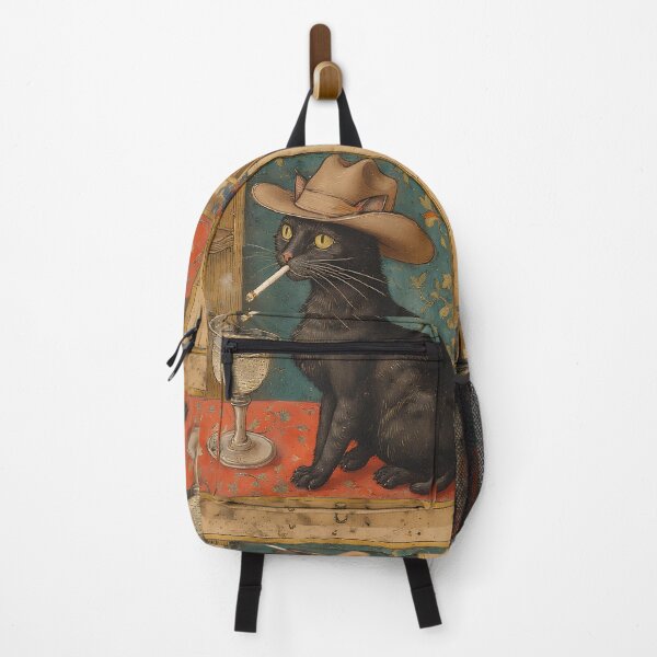 Item preview, A cat in a hat with a cigarette. designed and sold by Natalia-Vlad.